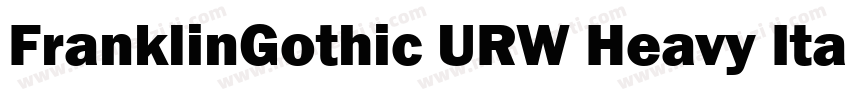 FranklinGothic URW Heavy Italic字体转换